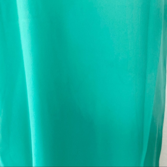 BEBE Turquoise Side Slits Blouse - Picture 5 of 7